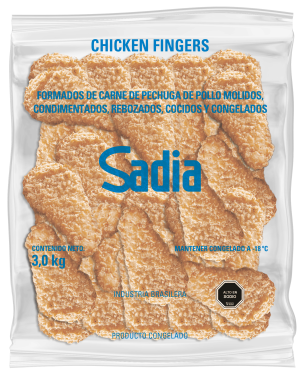 Filetitos Fingers de Pollo Rebozados Congelados Sadia 2 x 3 kg