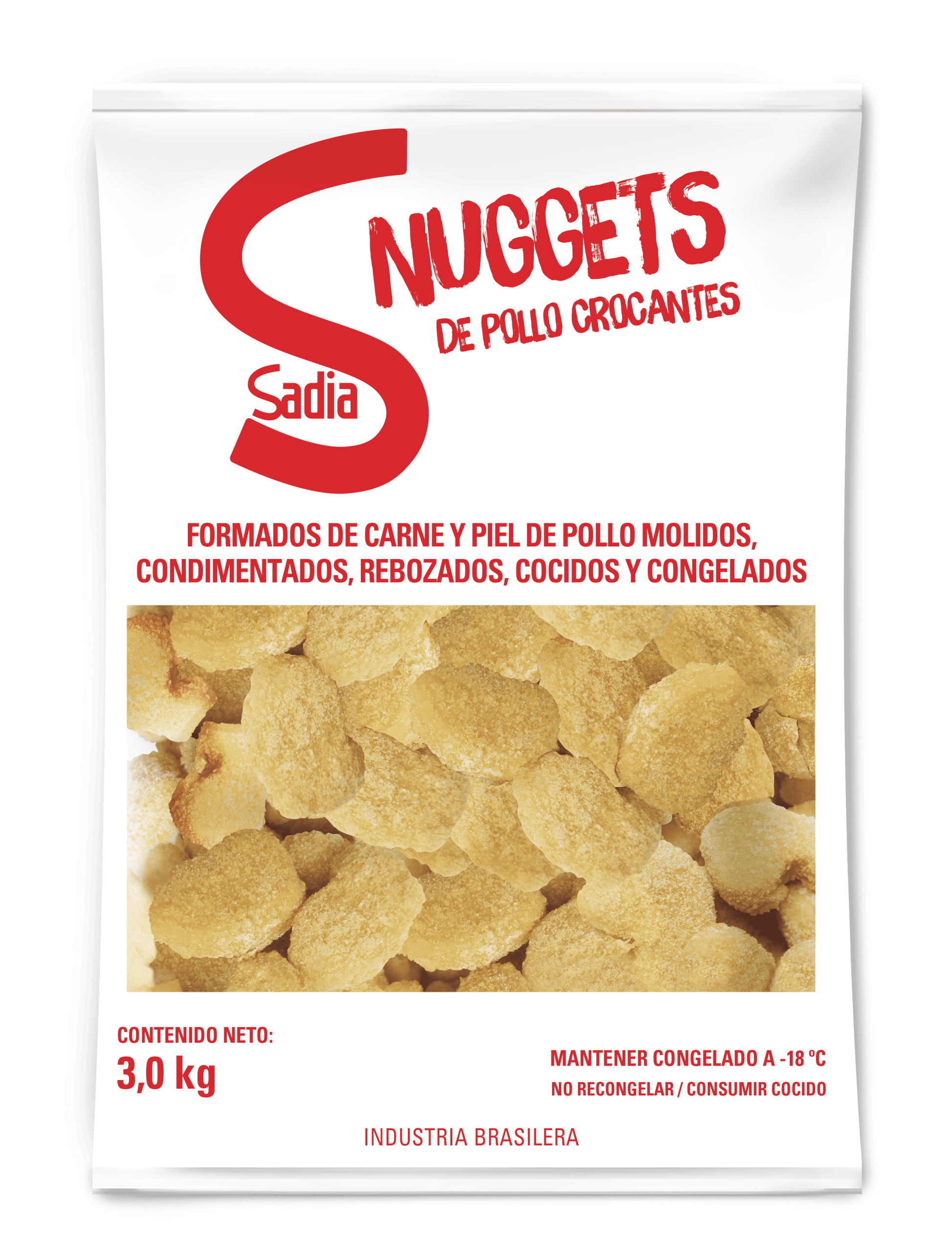 Nuggets de Pollo Crocantes Rebozados Congelados Sadia 2 x 3 kg